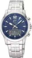 ETT Funkchronograph "Professional World Timer" Armbanduhr, Solar, Herrenuhr,