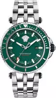 Versace Herren Uhr Armbanduhr V-Race VEAK00721 Edelstahl - Silber