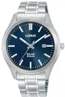 LORUS Solaruhr Armbanduhr, Herrenuhr, Edelstahlarmband, analog, Tag