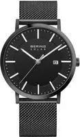 Bering 15439-222, Bering Solar 15439-222 Herrenarmbanduhr Schwarz male, Geh&auml;use aus
