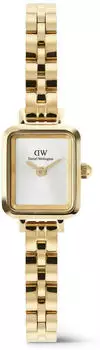 Daniel Wellington Quadro Mini Arch 3-Link White Sunray Gold