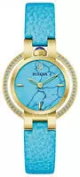 Bulova Quarzuhr "Rubaiyat" Armbanduhr, Damenuhr, Lederarmband, analog, T&uuml;rkis