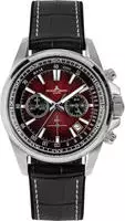 Jacques Lemans 1-2117ZP Herrenuhr Chronograph Liverpool Schwarz/Rot