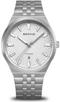 BERING Titanium Herrenuhr 16141-704, Quarz, Wei&szlig;es Zifferblatt, Grau...