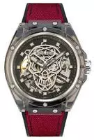 Police PEWGR1592401 Herrenarmbanduhr - Dunkelrot/Grau