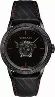 Versace Damen Uhr Armbanduhr PALAZZO Empire schwarz VERD00218 Leder - Schwarz