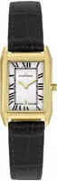 Jacques Lemans 1-2189.1P Damen-Uhr Quarz Rechteckig Schwarz/Goldfarben