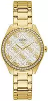 Guess Damenuhr GW0001L2 CYRKONIE gold - Wei&szlig;