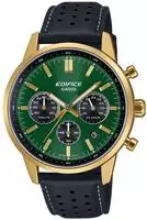 CASIO EDIFICE Chronograph Quarzuhr, Armbanduhr, Herrenuhr, Lederarmband, analog, Tag