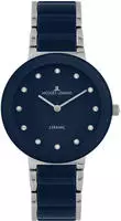 Jacques Lemans Keramikuhr "Monaco" Quarzuhr, Armbanduhr, Damenuhr, analog,