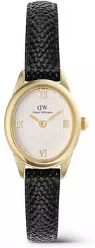 Daniel Wellington Ophelia Mini Black Lizard White Guilloch&eacute; gold