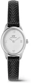 Daniel Wellington Ophelia Mini Black Lizard White Guilloché silver
