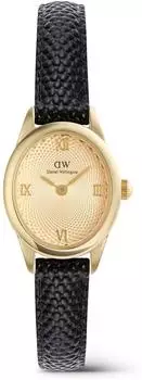 Daniel Wellington Ophelia Mini Black Lizard Unitone Guilloch&eacute; gold