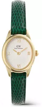 Daniel Wellington Ophelia Mini Green Lizard White Guilloch&eacute; gold
