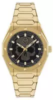 Philipp Plein Herrenuhr Plein Deluxe Goldfarben, Schwarz PWWGA0326
