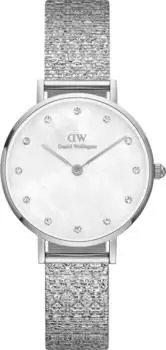 Daniel Wellington Petite Lumine Pressed Piano White MoP silver