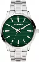 s.Oliver Quarzuhr "Core Round" Armbanduhr, Herrenuhr, Edelstahlarmband, analog