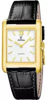 Festina Quarzuhr "On the Square" Armbanduhr, Damenuhr, Herrenuhr, Lederarmband,