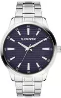 s.Oliver Quarzuhr "Core Round" Armbanduhr, Herrenuhr, Edelstahlarmband, analog