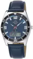 MASTER TIME Funkchronograph Quarzuhr, Armbanduhr, Herrenuhr, Lederarmband,...
