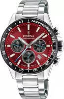Festina F20560/7 Herrenuhr Chronograph Stahl/Rot