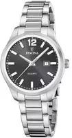 Festina Quarzuhr "Classic Steel" Armbanduhr, Damenuhr, Edelstahlarmband,...