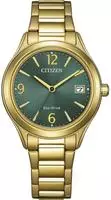 Citizen FE6122-64X, Citizen FE6122-64X Damenarmbanduhr Gr&uuml;n female, Geh&auml;use aus