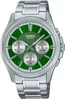 Casio MTP-1375PD-3AVEF Herren-Armbanduhr Multifunktion Stahl/Gr&uuml;n