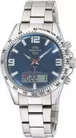 Master Time MTGA-10875-32M Herren-Armbanduhr Funk Sporty Big Date Stahl/Blau