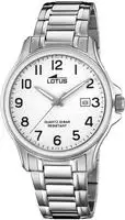 Lotus 18645/1, Lotus Stahlband klassisch 18645/1 Herrenarmbanduhr Wei&szlig; male,