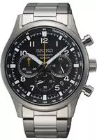 Seiko Chronograph Quarzuhr, Armbanduhr, Herrenuhr, Edelstahlarmband,