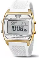 Boccia 3738-04 Uhr in Unisexgr&ouml;&szlig;e Digital Titan Wei&szlig;/Goldfarben
