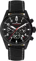 Jacques Lemans 42-2F Herrenuhr Chronograph Sport Schwarz