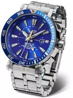 Vostok Europe NH34-575A716-B Herrenuhr Automatik GMT Energia Rocket Stahl/Blau