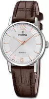 Festina Quarzuhr Armbanduhr, Damenuhr, Lederarmband, analog