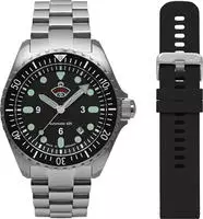 ruhla Automatikuhr "NVA Kommando Minentaucher" Herrenuhr, Datum, Leuchtzeiger,