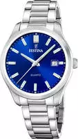 Festina Quarzuhr "Classic Steel" Armbanduhr, Herrenuhr, Edelstahlarmband,...