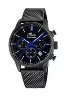Lotus 18700/3, Lotus Chronograph 18700/3 Herrenchronograph Schwarz male, Geh&auml;use aus