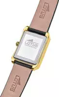 Lotus Quarzuhr "Square Series" Armbanduhr, Damenuhr, Herrenuhr, Lederarmband, analog