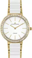 Jacques Lemans 50-7D Damenuhr Monaco Goldfarben/Keramik Wei&szlig;