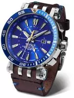 Vostok Europe NH34-575A716BLUE Herrenuhr Automatik GMT Energia Rocket Blau 2 B&auml;nder