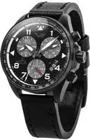 Vostok Europe 6S30-325C744 Herrenuhr Chronograph Space Race Schwarz