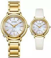 Citizen EM1092-64D, Citizen EM1092-64D Damenarmbanduhr Mit Wechselband Perlmutt