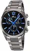 Lotus 18682/6, Lotus 18682/6 Herrenchronograph Schwarz male, Geh&auml;use aus Edelstahl