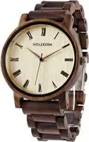 Holzkern Armbanduhr Quarz Herbstd&auml;mmerung Walnuss/Ahorn