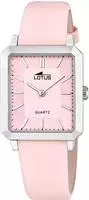 Lotus 18987/2, Lotus SQUARE SERIES 18987/2 Damenarmbanduhr rosa female, Geh&auml;use aus