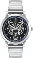 Plein Sport Uni Uhr Iron Tiger PSKDA0624 Edelstahl Silber‐Schwarz 44 mm -...