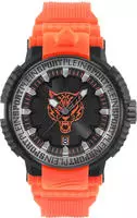 Philipp Plein Sport Uni Uhr Tiger Power PSEDA0424 Schwarz/Orange Kunststoff 45 mm -