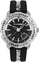 Plein Sport Herren Uhr RAMPAGE PSGDA0424 Schwarz / Wei&szlig; Silikon 44 mm - Schwarz