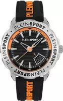 Plein Sport Herren Uhr Rampage PSGDA0324 Schwarz/Orange Silikon 44 mm - Schwarz